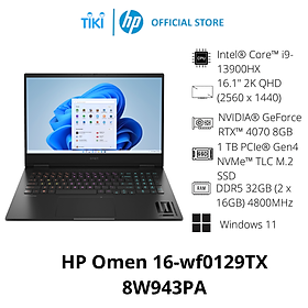 Mua Laptop HP OMEN 16-wf0129TX 8W943PA (Intel Core i9-13900HX | 32GB | 1TB | RTX 4070 | 16.1 inch QHD 240Hz | Win 11 | Đen) - Hàng Chính Hãng