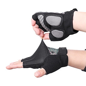 Sports Cycling Bike Gloves Padded Half Finger Bicycle Gloves Shock-Absorbing Anti-Slip Breathable MTB Road Biking Gloves for Men/Women