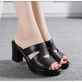 Dép cao gót khuyết eo 7f kiểu mới