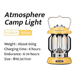 Đèn cắm trại, đèn báo bão, đèn treo lều, đèn măng xông NH21ZM008 Retro (Outdoor atmosphere camping lights)