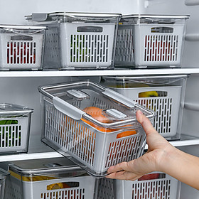 Mua Hộp bảo quản thực phẩm tủ lạnh cỡ lớn có chia ngăn cực tiện dụng - Hàng nhập khẩu