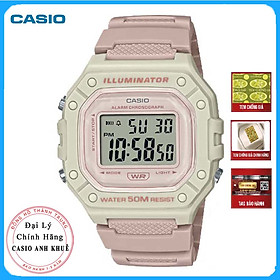 Đồng Hồ Casio W-218HC-4A2VDF Dây Nhựa - Mặt Vuông - WR50M