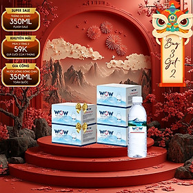 [MUA 3 TẶNG 2] Thùng 24 Chai Nước tinh khiết WOW loại 350ml