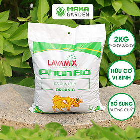 Phân bò khô hoai mục hữu cơ đã qua xử lý Lavamix túi 2kg