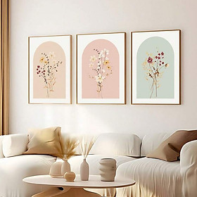 Mua (ẢNH THẬT) Tranh treo tường hoa cỏ mùa xuân hiện đại trang trí decor kèm đinh