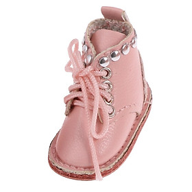 1/6 Lovely Pink PU Leather  Boots Shoes for 12'' Blythe Doll Clothes Kids Toy Playset