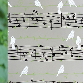 Mua Combo 5m Decal Giấy Dán Kính NỐT NHẠC Khổ 45cm Có Sẵn Keo Tiện Lợi