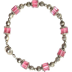 Vòng Tay Đá Pha Lê Hồng Crystal PNQ BCL17055