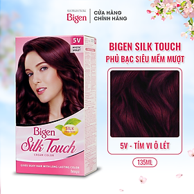 Thuốc nhuộm dưỡng tóc phủ bạc thảo dược Bigen Silk Touch Thương hiệu Nhật Bản Sắc Màu trẻ trung 80ml dạng kem - BST 5V