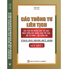 [Download Sách] Các thông tư liên tịch của tòa án nhân dân tối cao - viện kiểm sát nhân dân tối cao - bộ tư pháp - bộ công an về hình sự - dân sự - hành chính - kinh tế - lao động mới nhất.