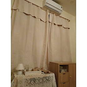 Mua rèm màn cửa trang trí vải canvas mộc dày cản sáng tốt