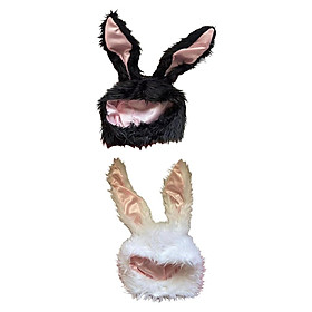 2 Rabbit Ears Hat Headwear Headdress for Easter Photo Prop Party Cosplay