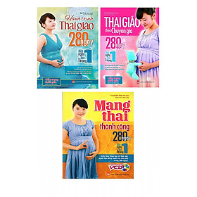 Hình ảnh Combo sách: Hành trình thai giáo 280 ngày, Thai Giáo Theo Chuyên Gia - 280 Ngày - Mỗi Ngày Đọc Một Trang và Mang Thai Thành Công - 280 Ngày Mỗi Ngày Đọc 1 Trang - Tặng truyện song ngữ bìa mềm hai nàng công chúa