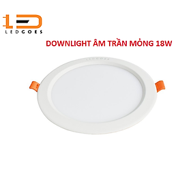 Mua Đèn LED âm trần siêu mỏng LEDGOES 18W lỗ khoét 205mm