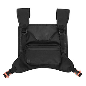 Tactical Vest Pouch Pack Bag Chest Recon Bag Utility Gadget Pouch Black