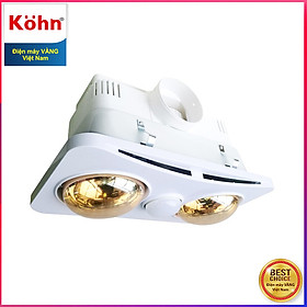 Đèn Sưởi Nhà Tắm 2 Bóng Kohn BK02G 550W - Hàng Chính Hãng