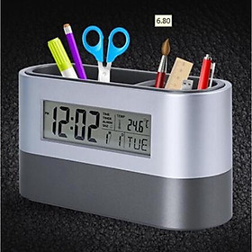 Mua Đồng hồ led để bàn đo nhiệt độ kiêm hộp đựng bút đa năng KaKa Decor