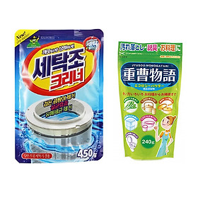 Combo Gói bột tẩy vệ sinh lồng máy giặt và Bột tẩy rửa đa năng Baking Soda