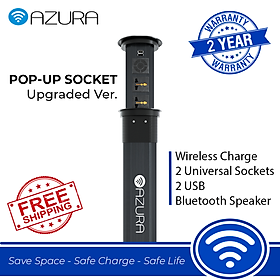 Mua Ổ Cắm Điện Đa Năng Âm Bàn AZURA Upgraded Ver. - Có loa Bluetooth - Xám