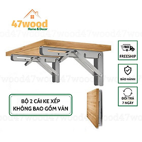 Mua Bộ 2 ke xếp thông minh cho bàn xếp gọn - EKe gập  ke xếp gắn tường 47wood