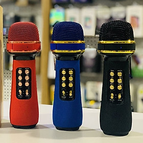 Mua Micro karaoke kèm loa bluetooth Mini  AUX  USB  microSD  FM  TWS - Hàng Chính Hãng