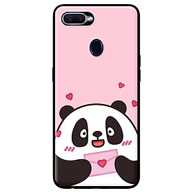 Ốp in cho Oppo A5s Panda Nền Hồng - Hàng chính hãng
