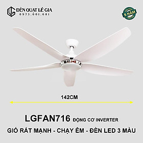 Mua Quạt Trần Hiện Đại LGFAN716D - Đen | Quạt Trần Inverter