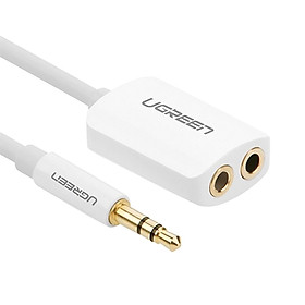 Cáp Chia Audio 1 Ra 2 Đầu 3.5mm Ugreen 10738 (20cm) - Hàng Chính Hãng