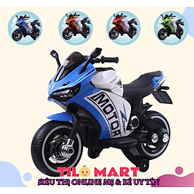 Xe máy điện trẻ em, xe moto điện cho bé TILO KIDS TLK-7799 có 2 chỗ ngồi, hệ thống đèn led, sử dụng tay ga siêu ngầu