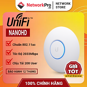 Bộ phát sóng wifi Ubiquiti UniFi AP NanoHD - Hàng Chính Hãng