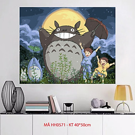 Mua Tranh tự tô màu sơn dầu số hóa Totoro HH0571