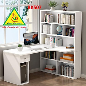 Mua Bàn làm việc  bàn học khung sắt mặt gỗ BKS07 - Nội thất lắp ráp Viendong Adv