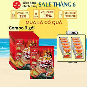 Thùng 18 gói Mì tôm chua cay Hoàng Đế/ Sườn heo nướng Bali VIFON Chất lượng xuất khẩu 100gr/gói