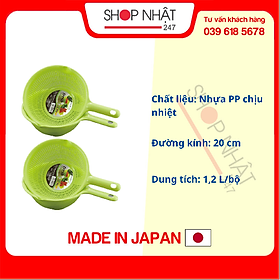 Mua Combo Bộ rổ và thau nhựa 1.2L có tay cầm - Xanh Lá