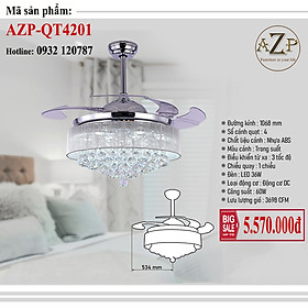 Mua AZP - ĐÈN QUẠT TRẦN / ĐÈN TRANG TRÍ / ĐÈN PHÒNG KHÁCH / PHÒNG NGỦ AZP-QT4201 phong cách đương đại  hàng nhập khẩu AZP