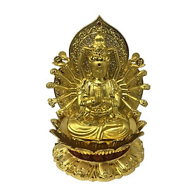 Tượng Phật Quan Âm nghìn mắt nghìn tay kèm nước hoa trang trí taplo ô tô, xe hơi cao cấp