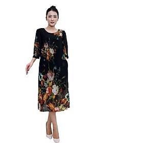 Đầm Trung Niên Dáng Suông Thắt Eo Cho Mẹ, Mẫu Váy Cho Mẹ Trung Niên Đi Tiệc Sang Trọng, Trẻ Trung
