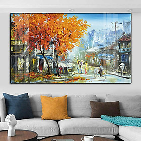 Mua Tranh Phong Cảnh Đồng Quê Làng Xóm Việt Nam - Tranh Canvas Treo Tường Sang Trọng  Cao Cấp