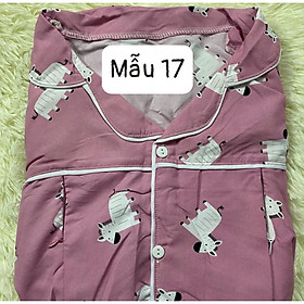 Bộ đồ bầu pizama cổ bẻ chất kate thái thiết kế khóa ngực cho bé ti BPJM930