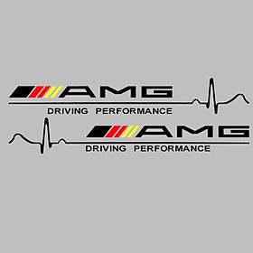 Bộ 2 tem dán gương chiếu hậu ô tô AMG