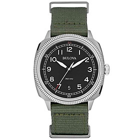 Đồng Hồ Nam Bulova Military Dây Vải Nato 96B229 - Mặt Đen