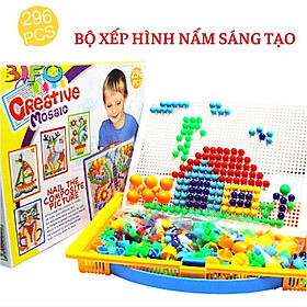 Bộ xếp hình cho bé hình nấm 296 chi tiết giúp bé phát triển trí thông minh sáng tạo