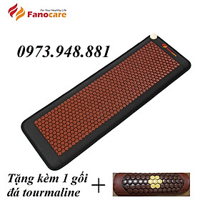 Mua Thảm/Nệm đá nhiệt nóng Fano kích thước 50*150cm FN01B (tặng kèm 1 gối đá tourmaline).