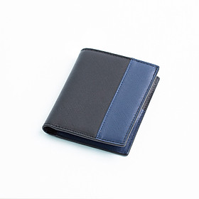 Ví Nam Mini Da Saffiano V120 Dáng Đứng Nhỏ Gọn, Phối 2 Màu Cá Tính Lịch Sự - Bụi leather