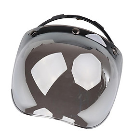 3-Snap Bubble Visor Helmet Windshield Face Wind Shield Lens with Base