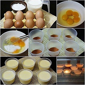 Mua 10 Hũ nhựa làm bánh flan  caramen  rau câu  sữa chua ( hộp có nắp đậy)