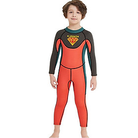 Boy's Wetsuit 2.5Mm Neoprene One-Piece Long-Sleeved Snorkeling Surfing Diving Jellyfish Suit