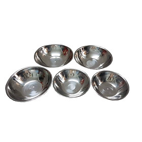 Mua Combo 5 cái thau inox từ 32cm đến 45cm