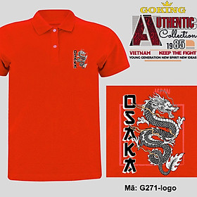 OSAKA, mã logo.g271. Áo thun polo nam nữ, form unisex. Áo phông cổ trụ Goking, vải cá sấu 3D, công nghệ chống nhăn Nhật Bản