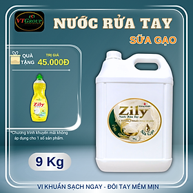 Nước Rửa Tay Zily Can 9Kg - Tặng 1 Nước Rửa Chén Zily 750 Gr
